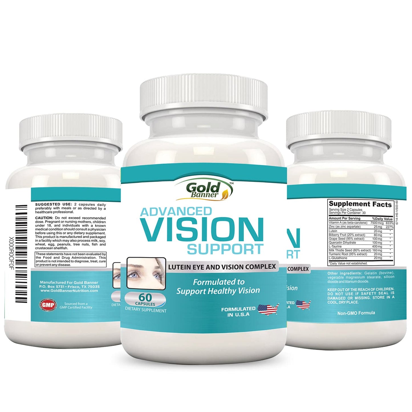 Gold Banner Lutein Eye & Vision Complex Capsule 60 Count