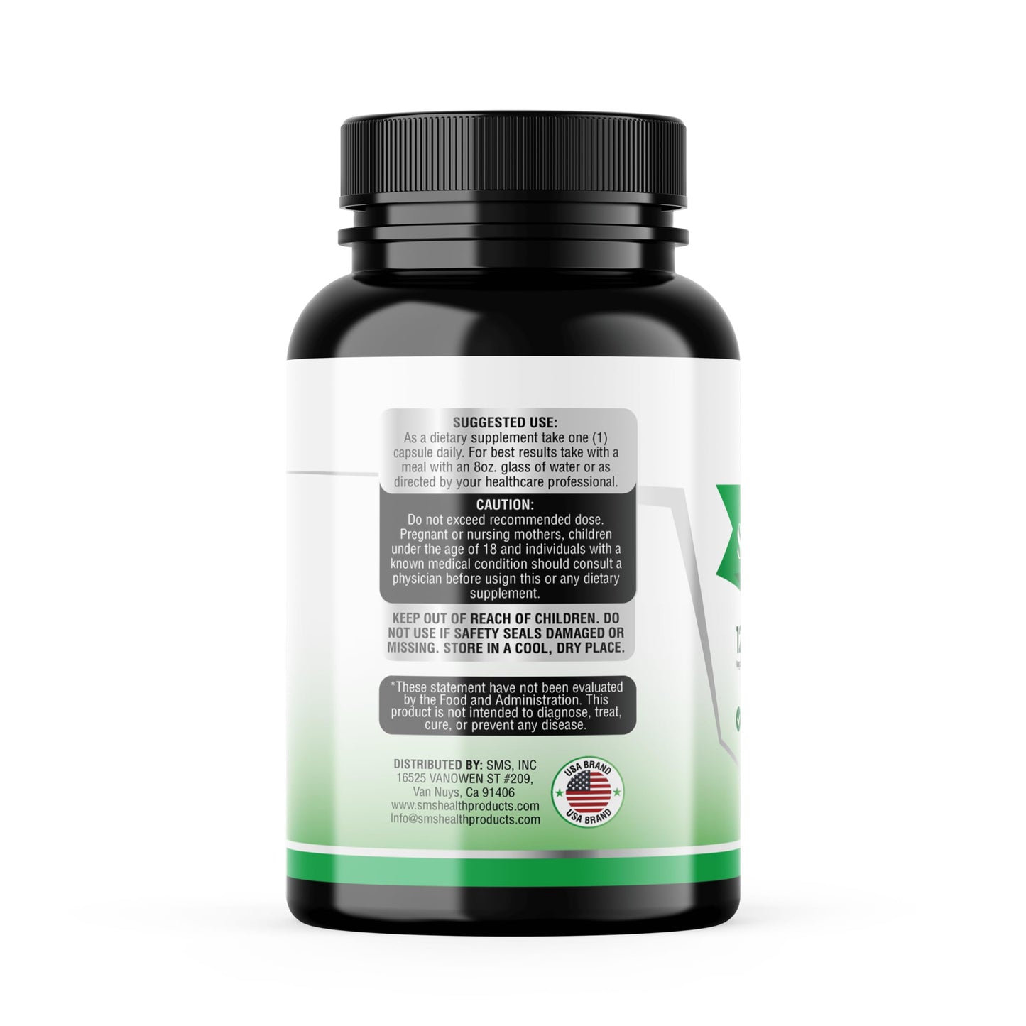 SMSHEALTHPRODUCTS.com Saw Palmetto Extra Strength 20:1 Extract 40% Fatty Acids, 120 Vegan Capsules