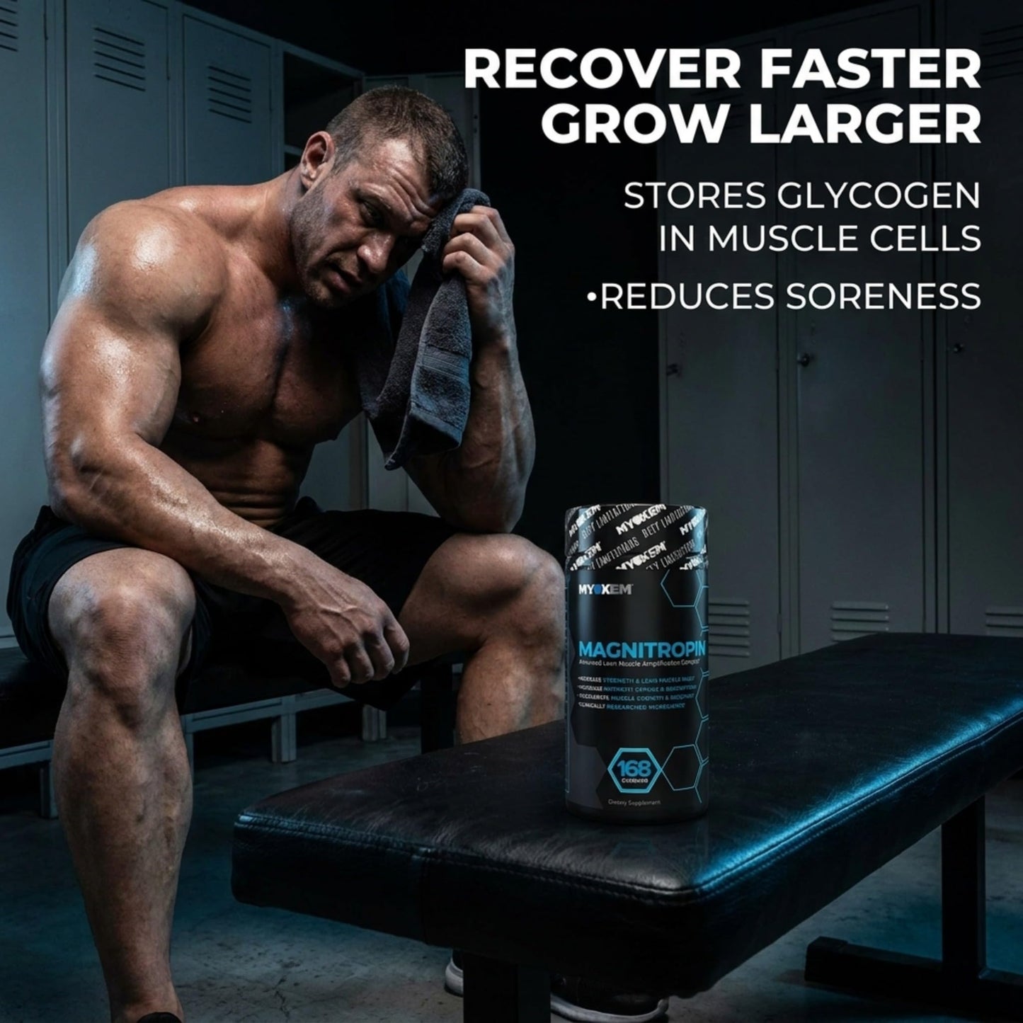 MYOKEM Magnitropin Lean Mass Gainer to Accelerate Growth & Strength, 168 Capsules