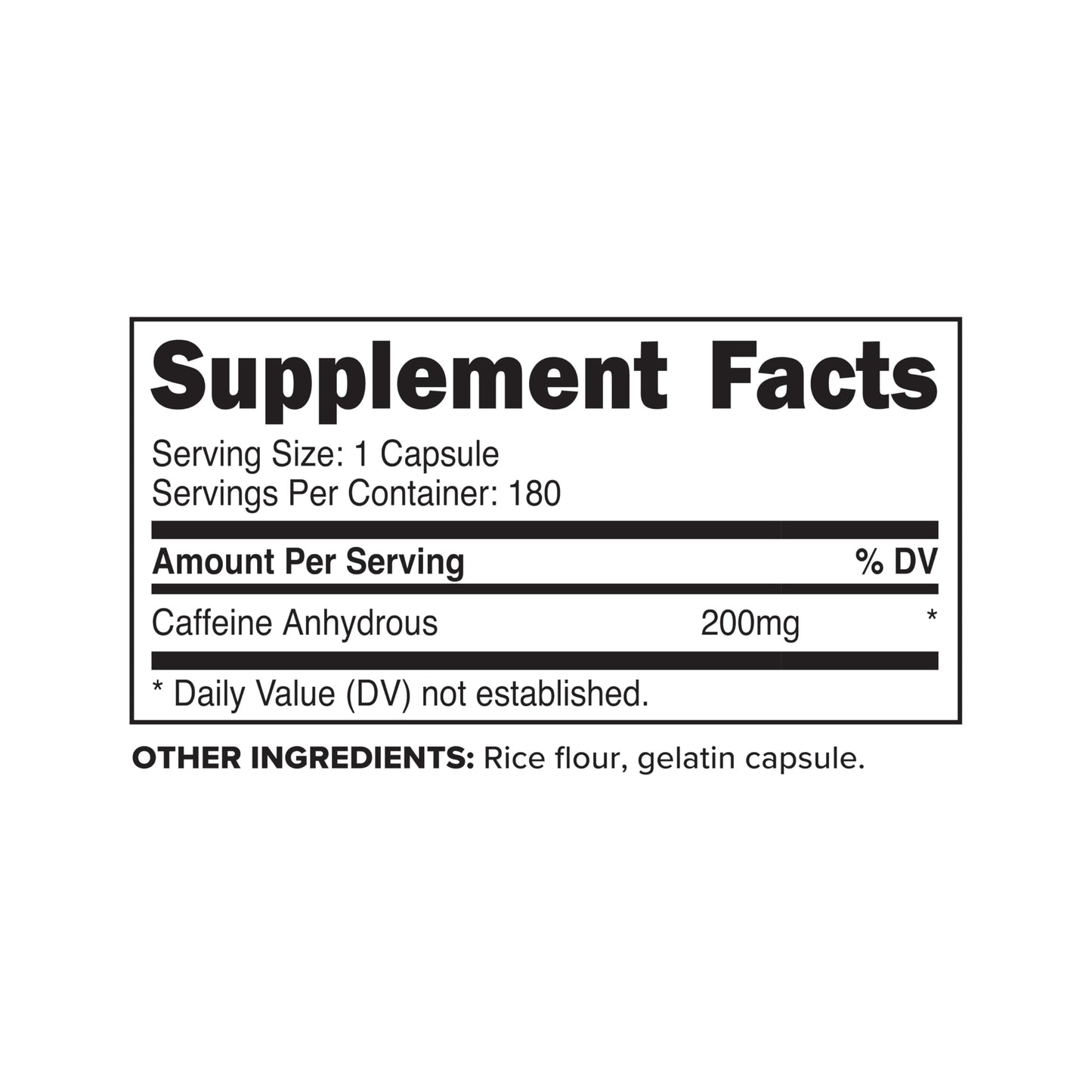 Primaforce Caffeine Pills 200mg Capsule 180 Count
