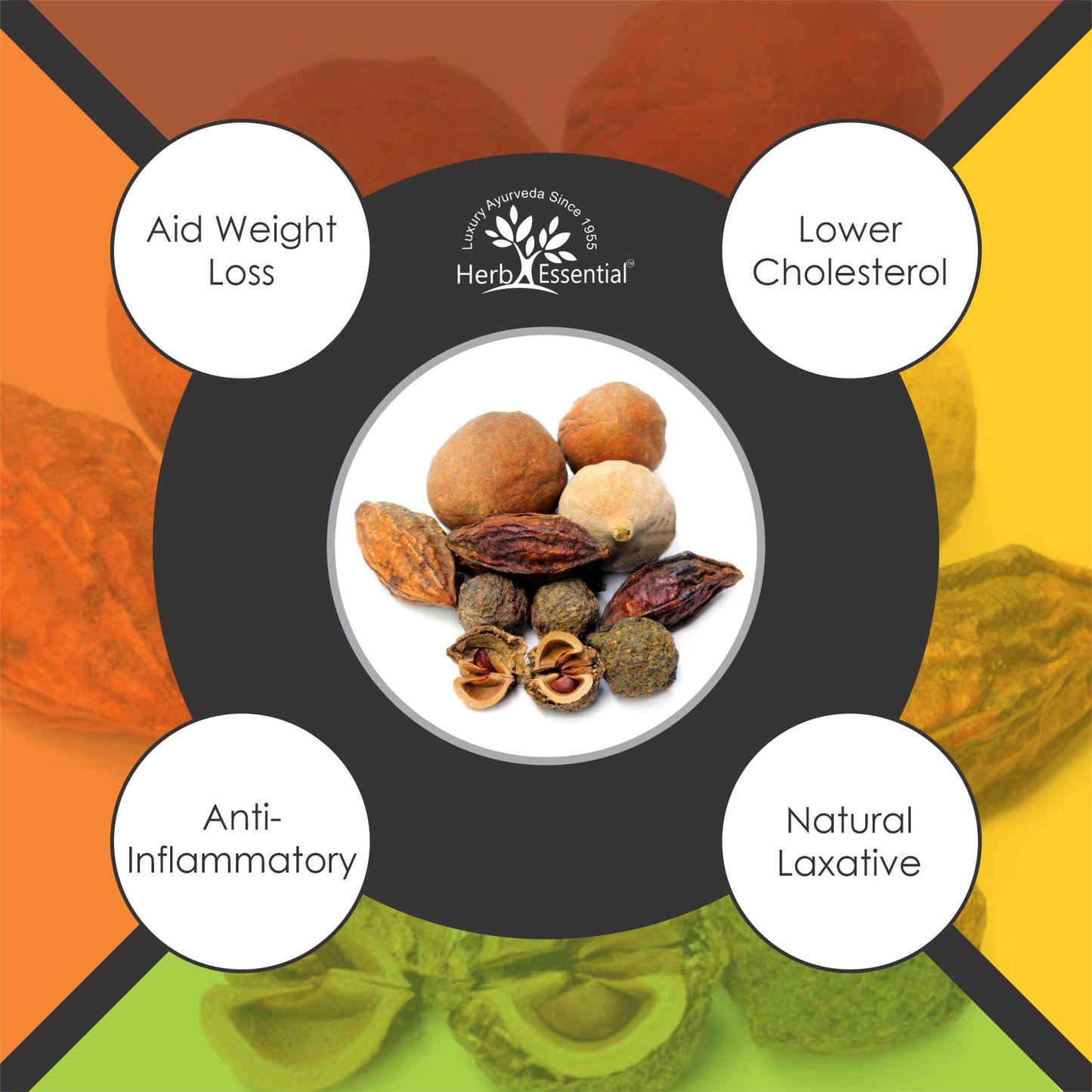 Herb Essential Organic Triphala Powder 7.05 oz