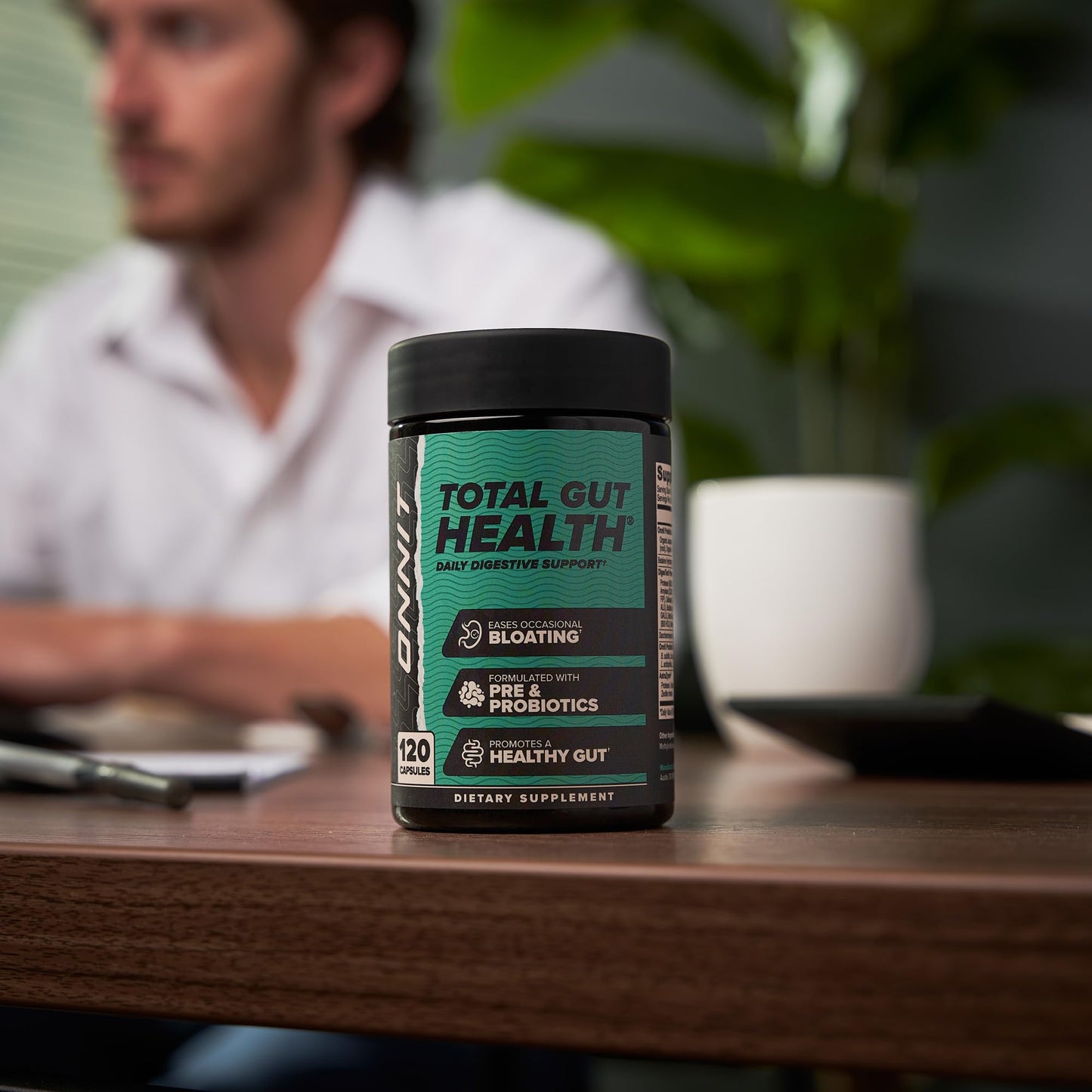 ONNIT Total Gut Health Digestive Support, Probiotics & Enzymes 60 Capsules