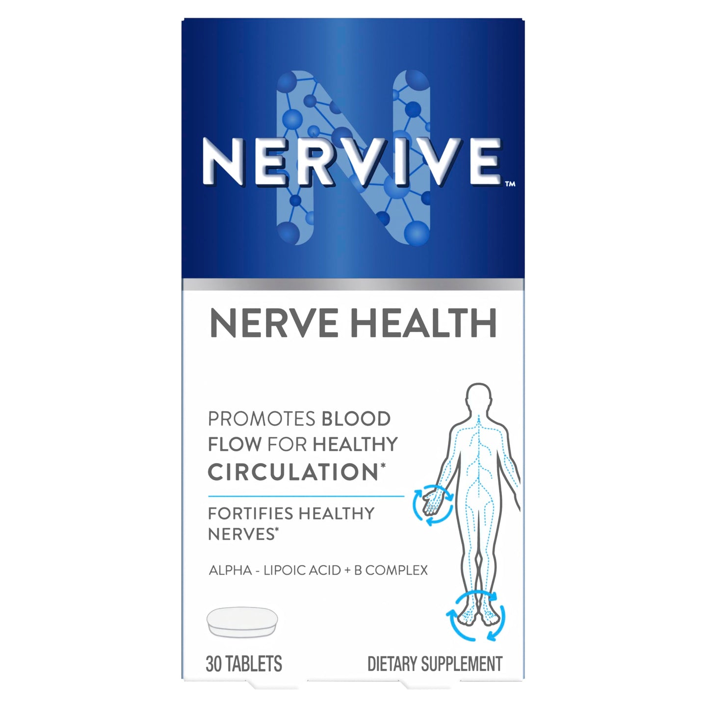 Nervive Nerve Health Alpha Lipoic Acid Tablet, 30 Tablets