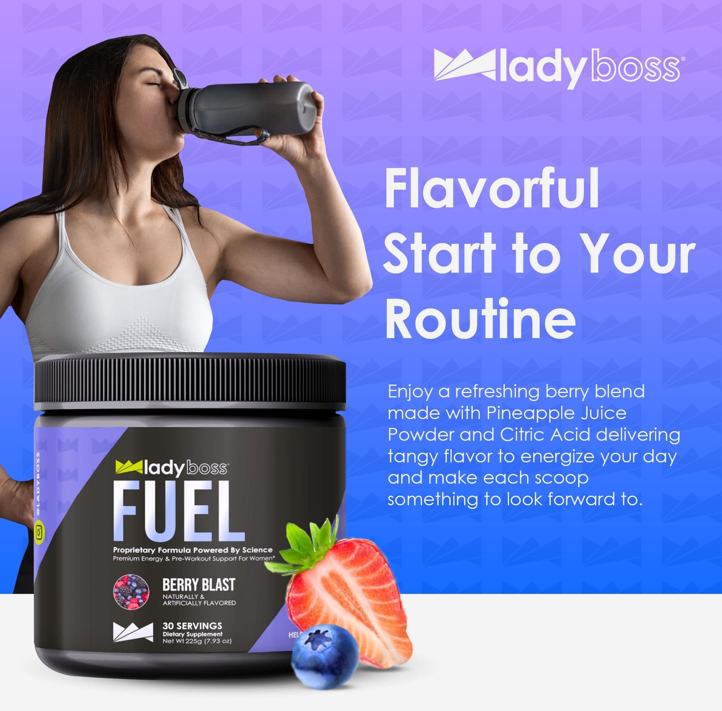 LadyBoss FUEL Berry Blast Powder 7.9366