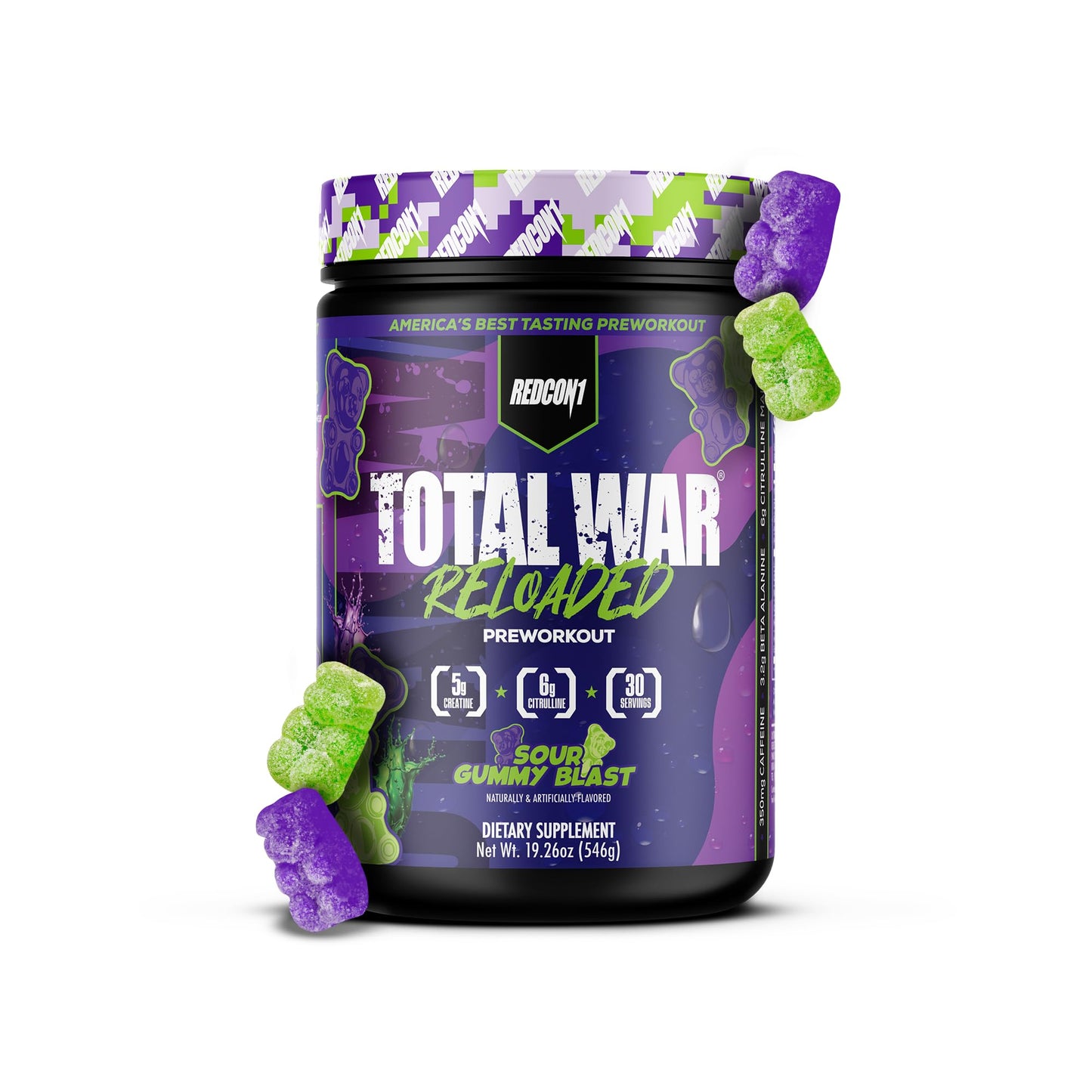 REDCON1 Total War Reloaded Pre Workout Powder 15.66 oz