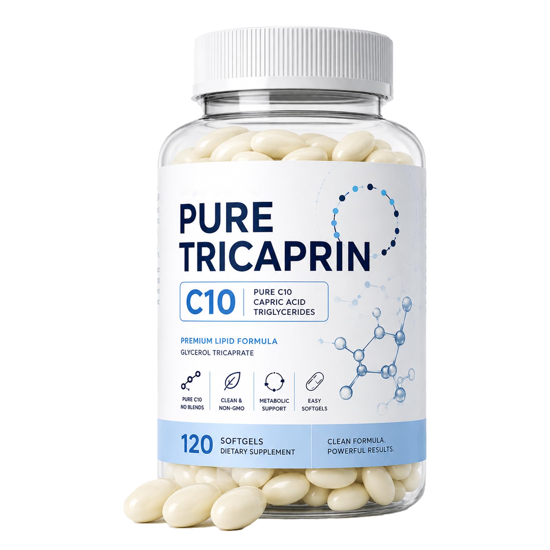 EVERVISION Pure Tricaprin C10 MCT Oil Softgels 120 Count