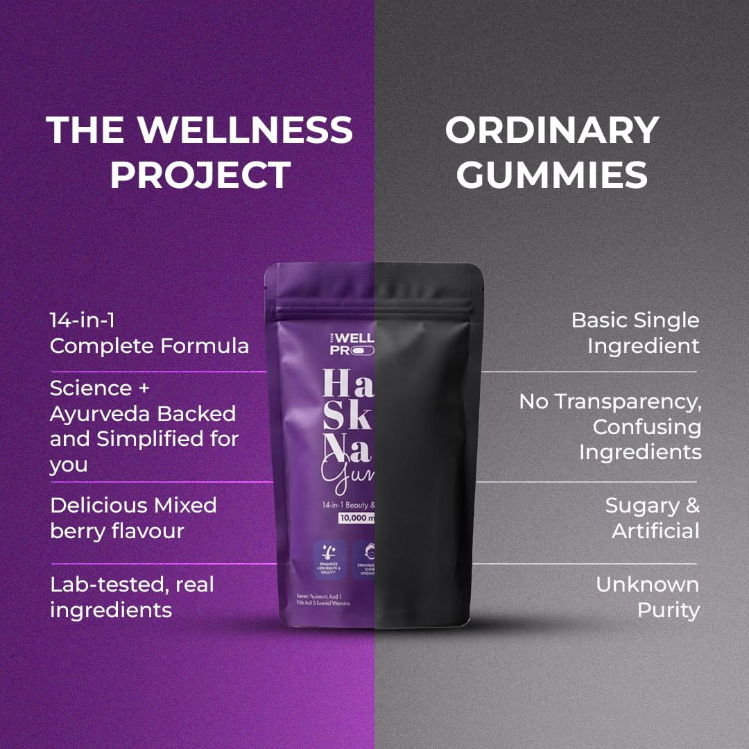 The Wellness Project 14-in-1 Hair, Skin & Nails Gummies, 30 Gummies