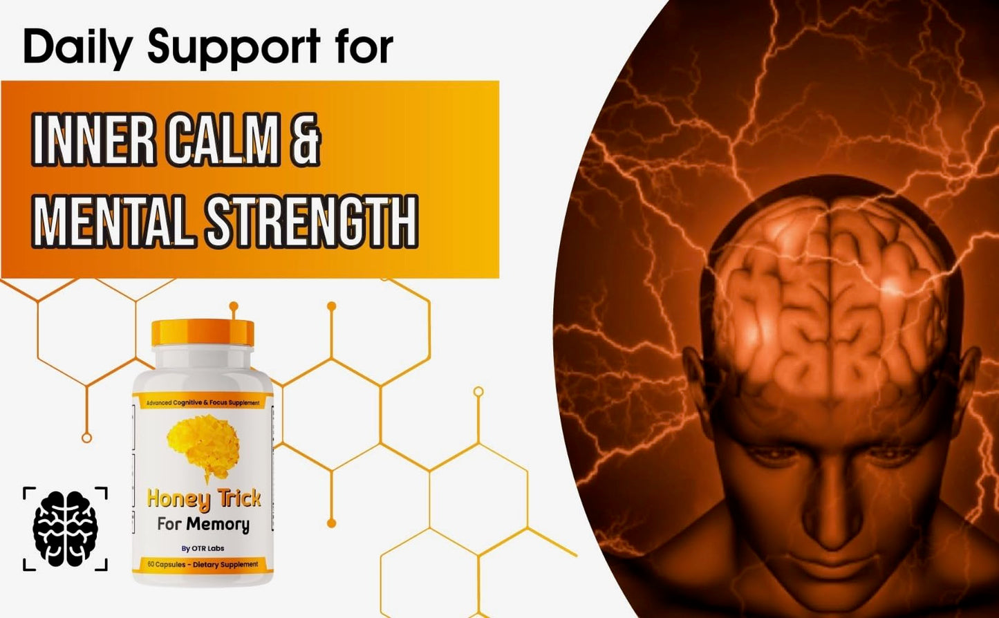 HONEY TRICK Memory Nootropics Capsules, 60 Count