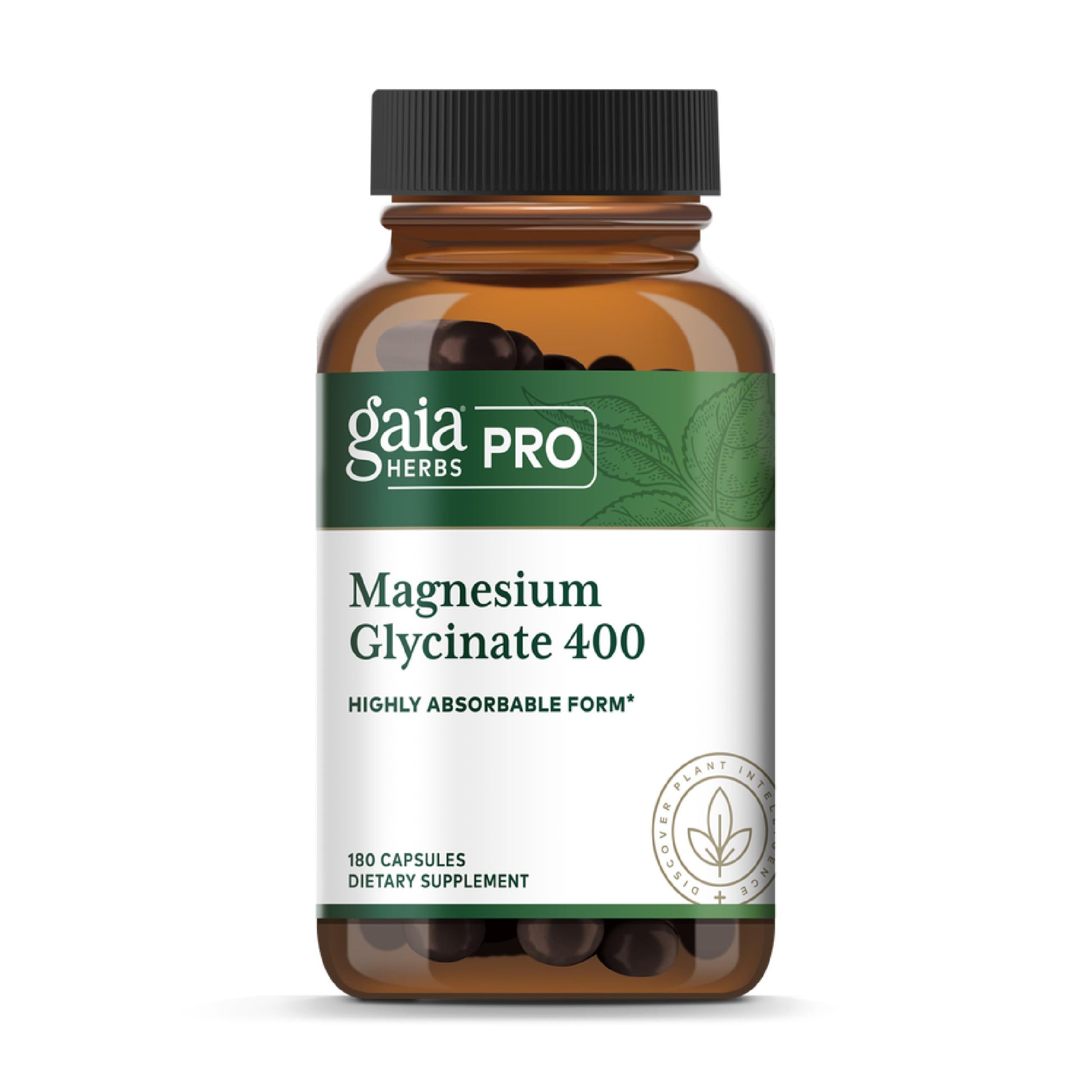 Gaia Herbs PRO Magnesium Glycinate 400mg Capsules, 180 Capsules