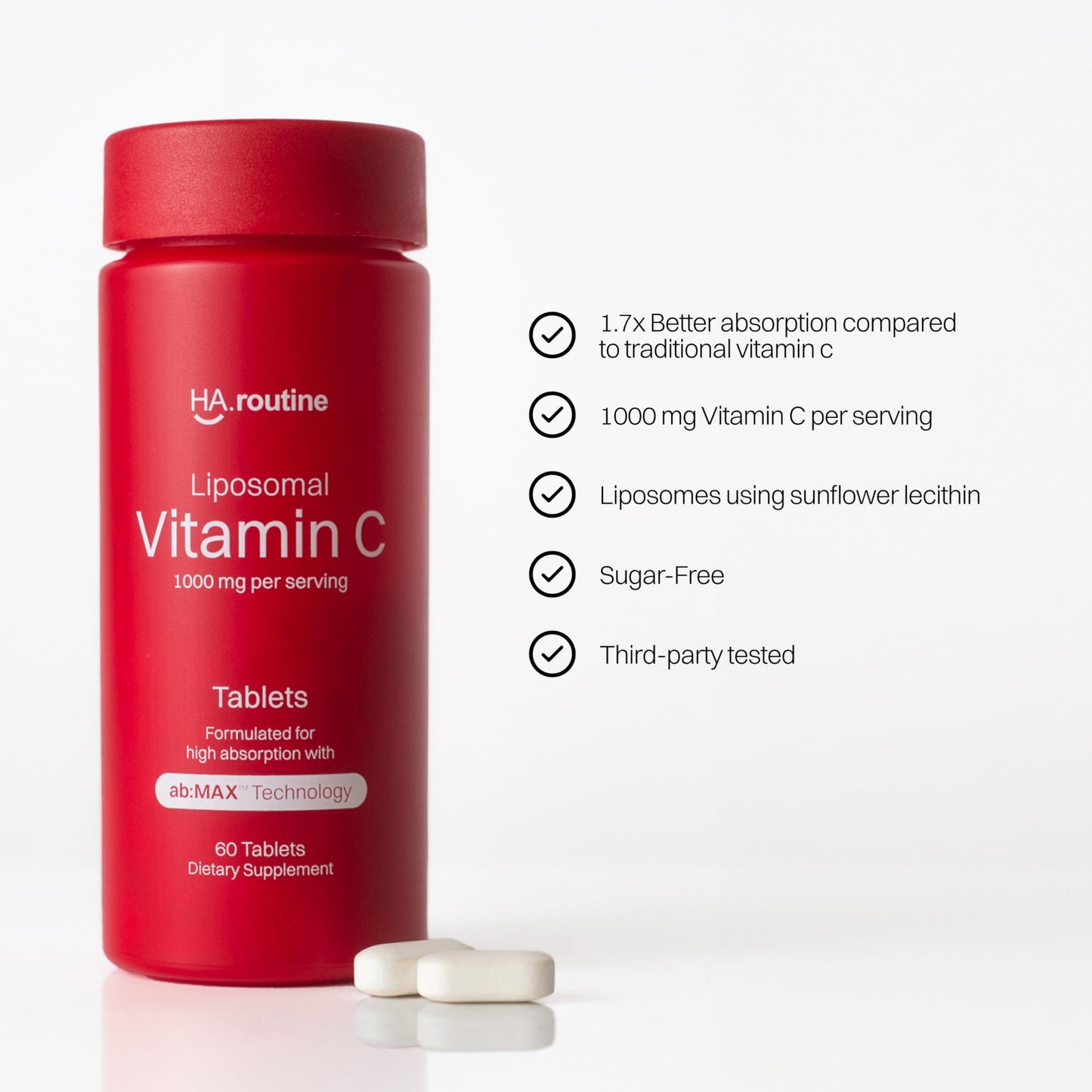 Haroutine Liposomal Vitamin C 1000mg – High Absorption Immune & Antioxidant Support – 60 Tablets