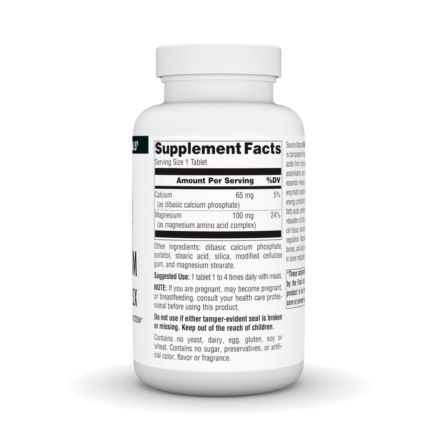 Source Naturals Magnesium Chelate Tablet, 250 Tablets