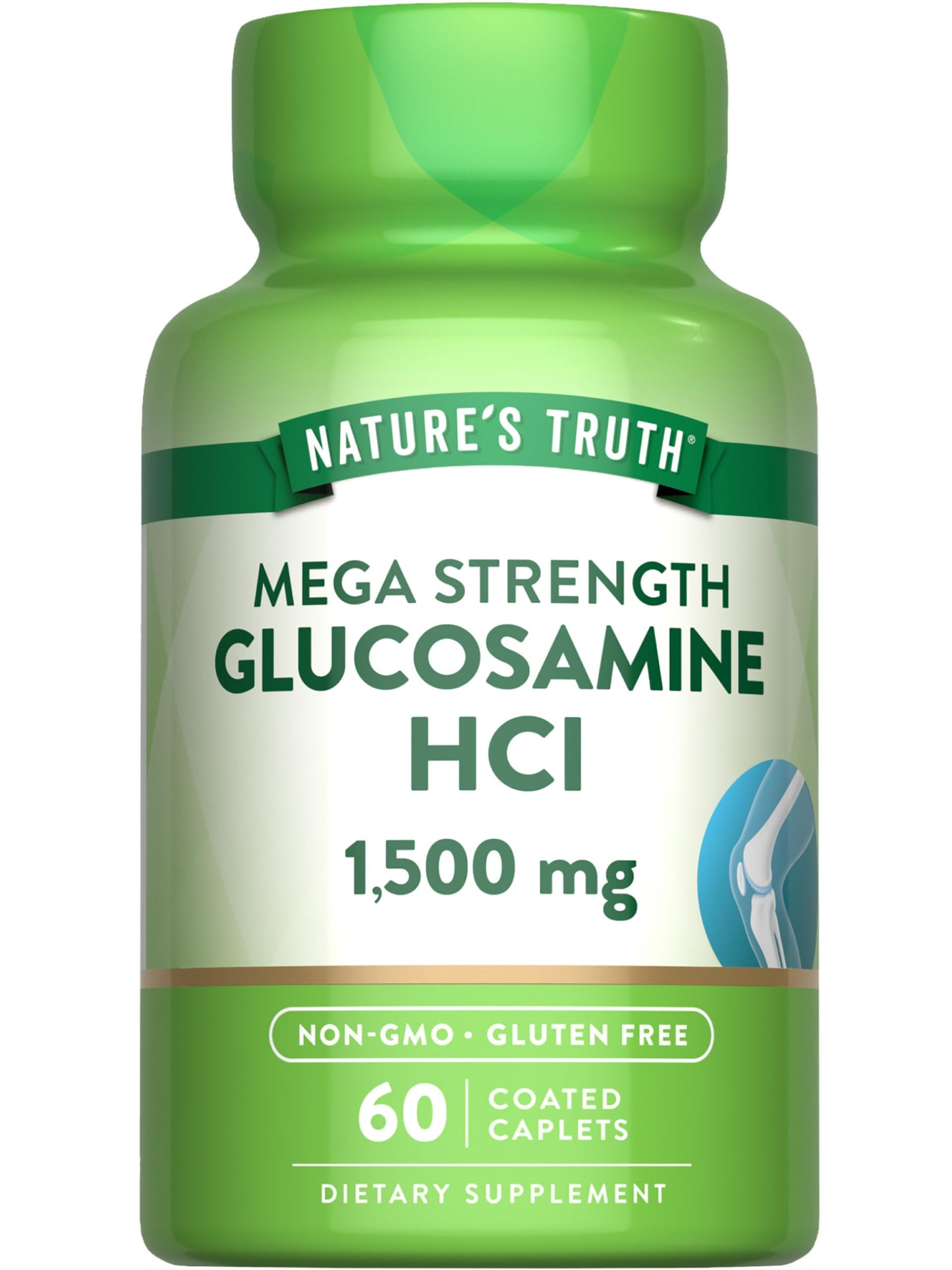 Nature's Truth Glucosamine HCI 1500mg Caplets, 60 Count