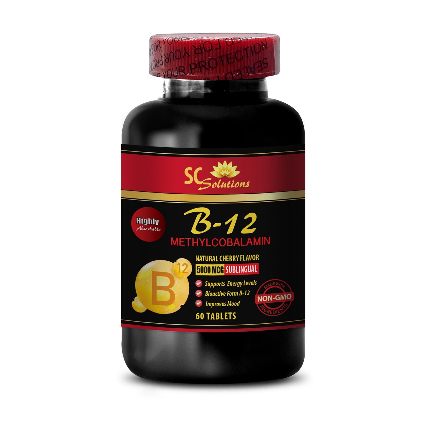 Skin Care Solutions Methylcobalamin Super B Complex Vitamin B-12 5000 60 Tablets