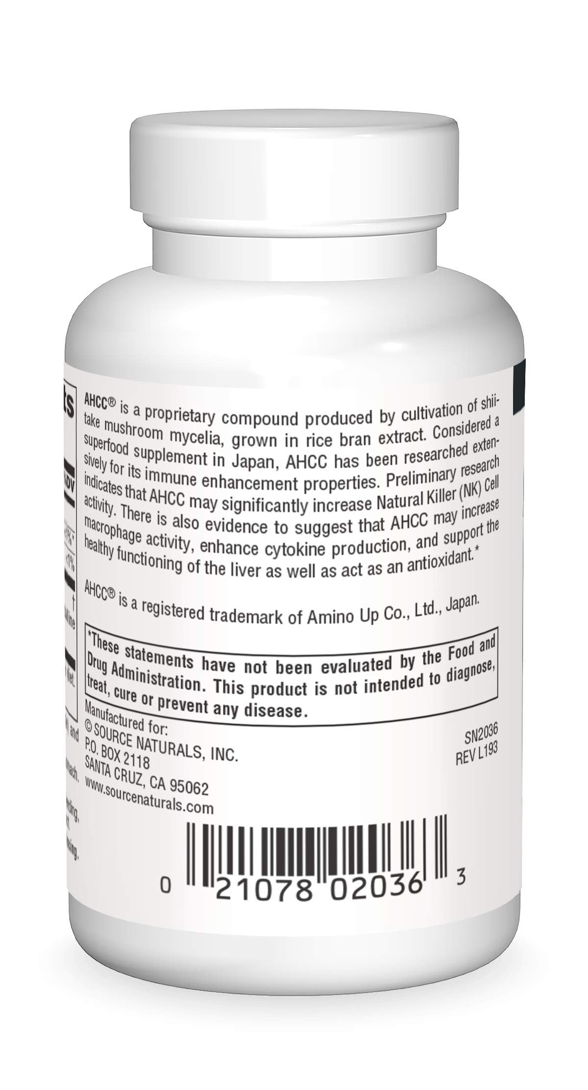 Source Naturals AHCC 500 mg Capsules, 60