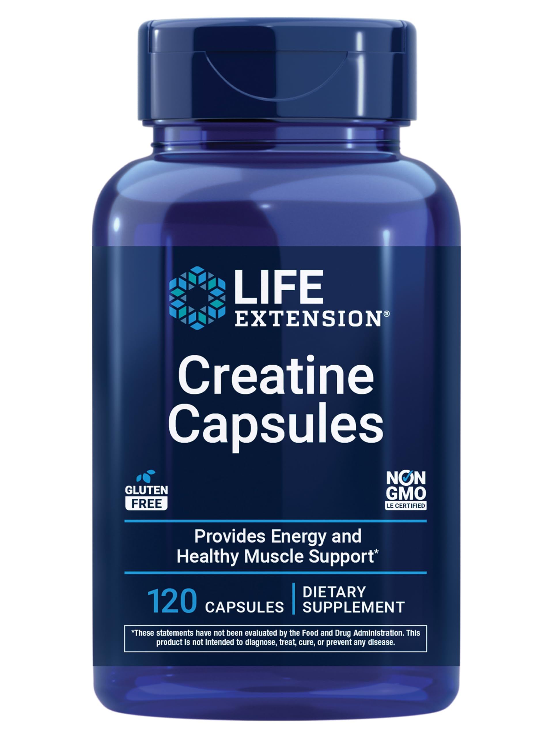 Life Extension Creatine Monohydrate Capsules 120 Capsules