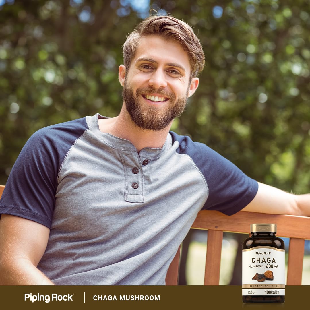 Piping Rock Chaga Mushroom Capsules 180 Count
