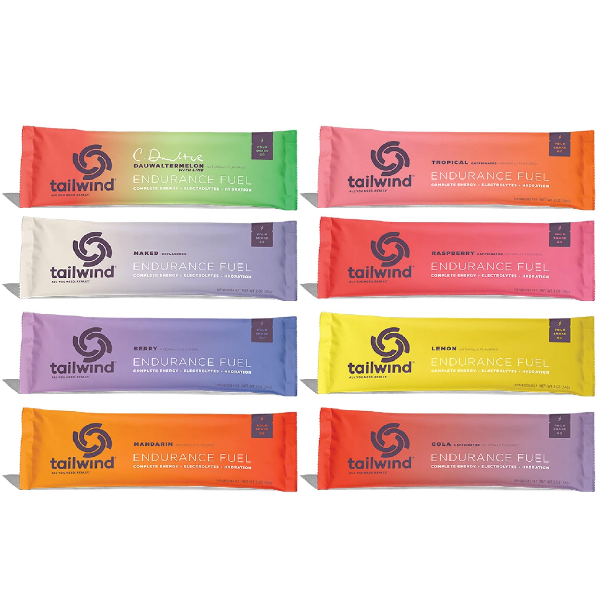 Tailwind Nutrition Endurance Fuel Powder Variety Pack, 16 Servings