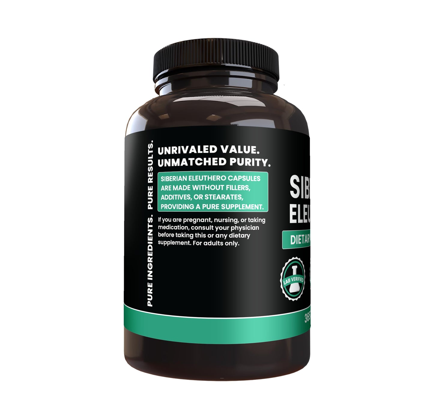 PURE ORIGINAL INGREDIENTS Siberian Eleuthero Capsules 365