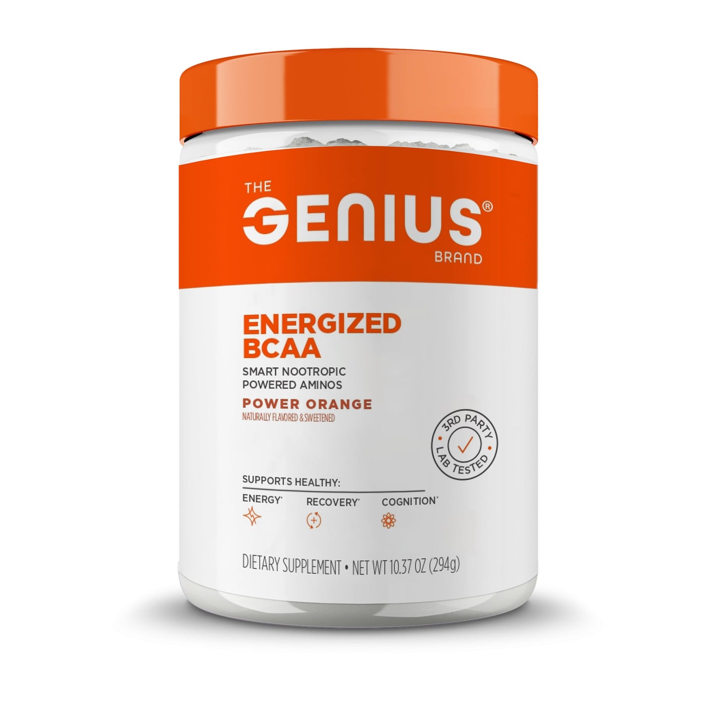 The Genius Brand Genius Vegan BCAA Powder Orange 10.09 Ounce