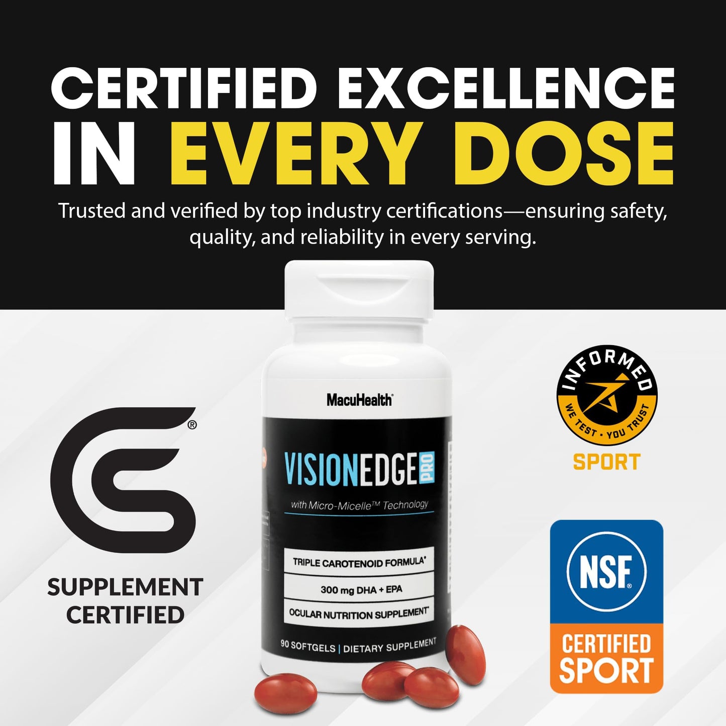 Macuhealth Vision Edge PRO Eye Supplement Softgel 90 Count