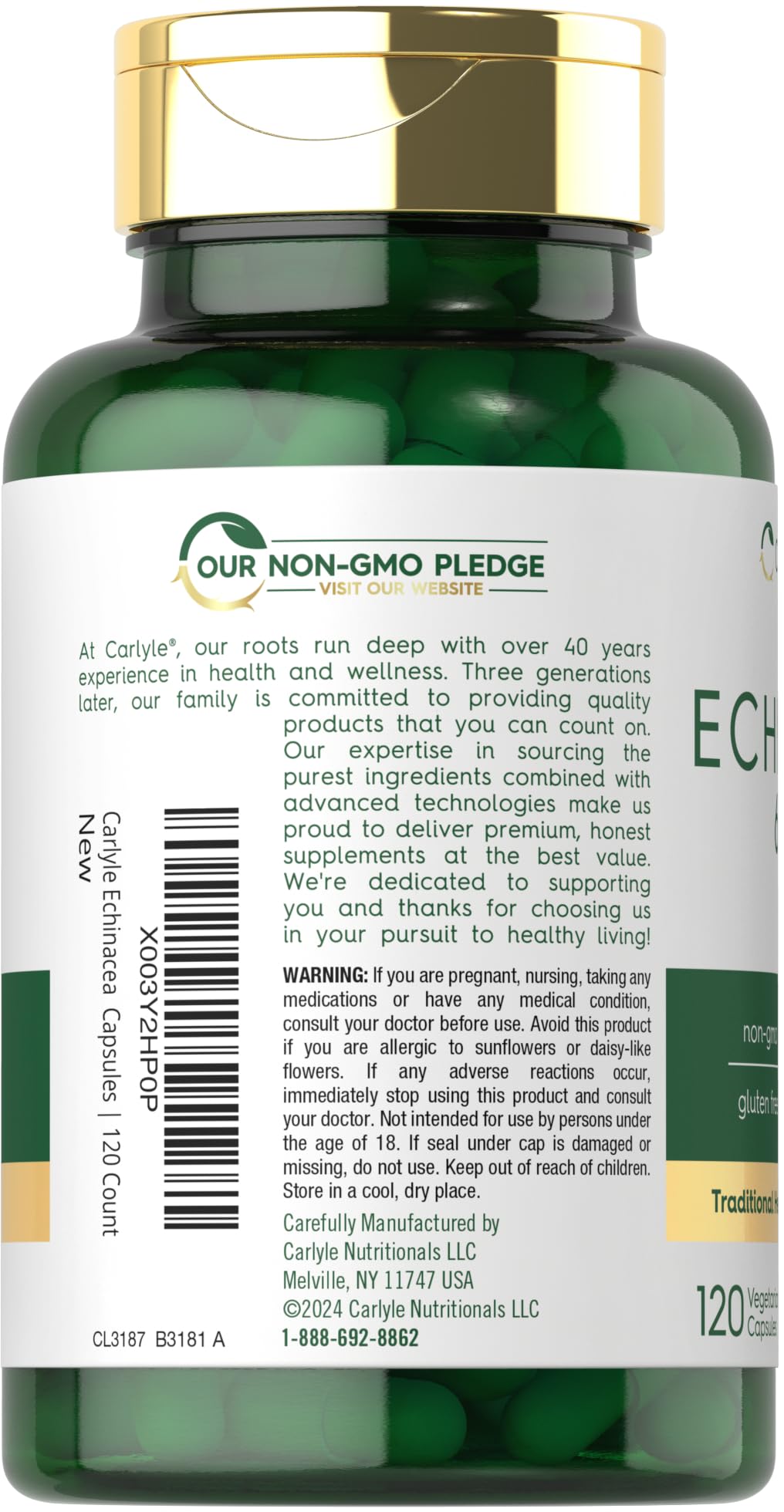 Carlyle Echinacea Capsules, 120 Count