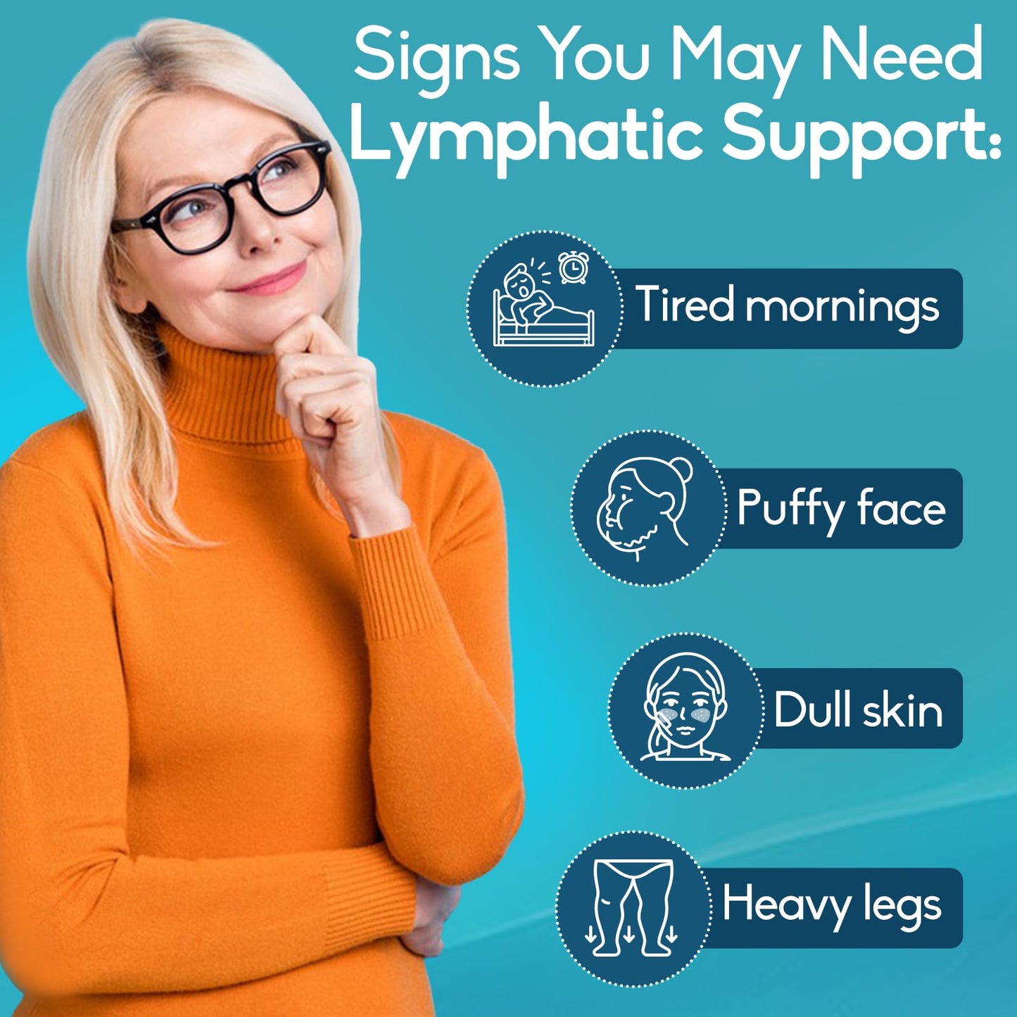 GAVYNETH Lymphatic Drainage Supplements for Lymph System Support with Echinacea, Dandelion & Burdock for Immune & Circulation Support, Vegan Herbal Formula for Women & Men, 60 Capsules