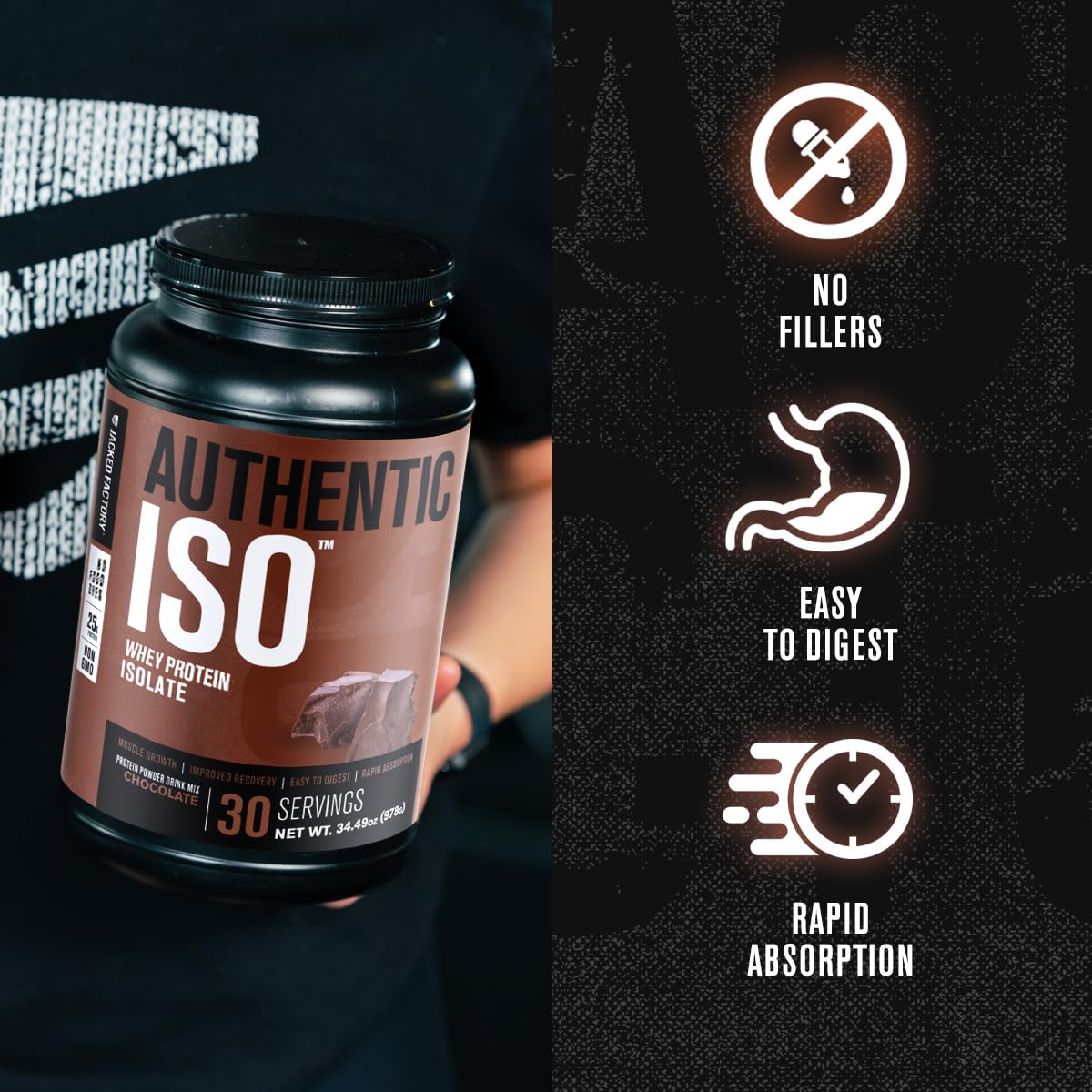 Jacked Factory ISO Whey Protein Isolate Powder 30 Servings