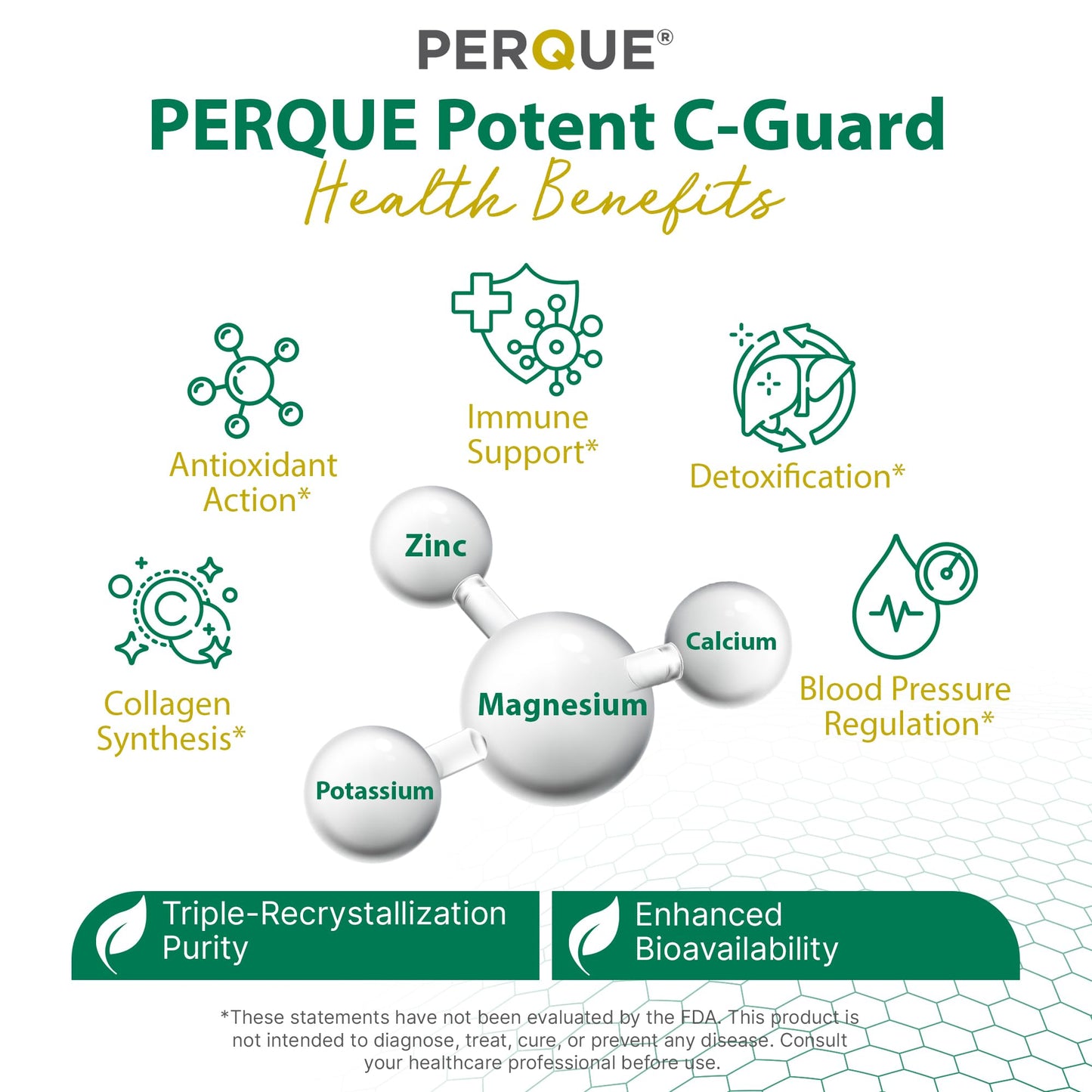 PERQUE Buffered Vitamin C Ascorbate Powder 16 oz