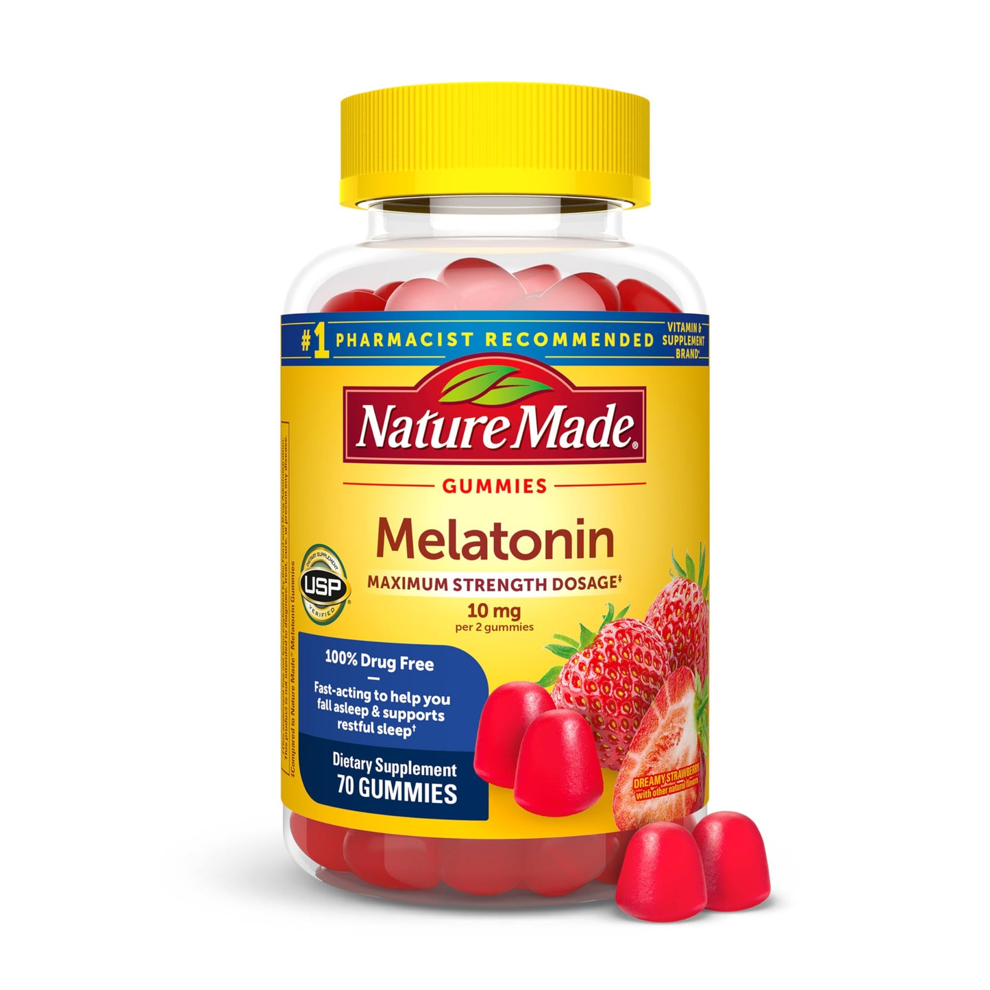 Nature Made Melatonin 10mg Gummies, 70 Count