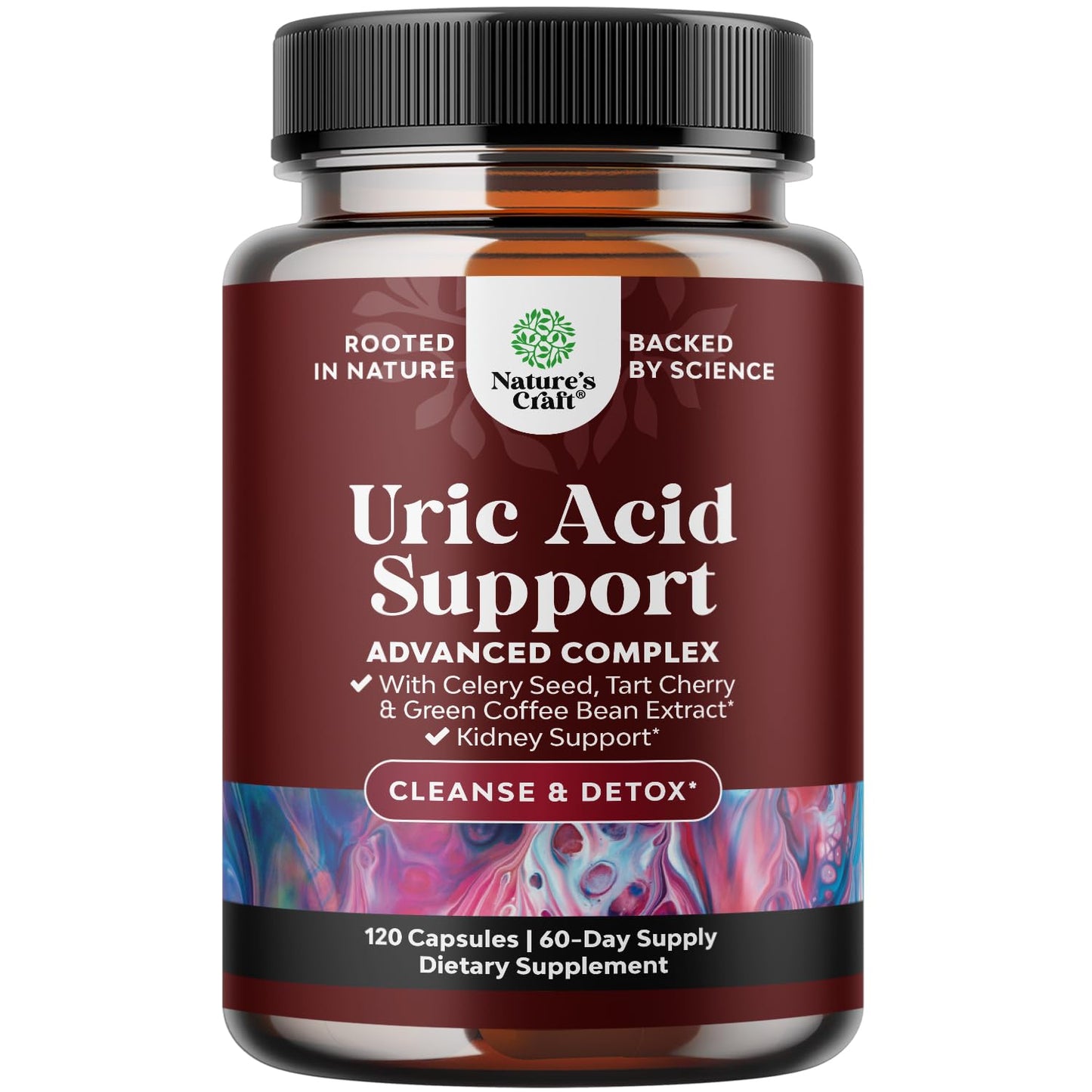 Natures Craft Green Coffee Bean Extract for Uric Acid Cleanse & Detox Capsule, 120 Count