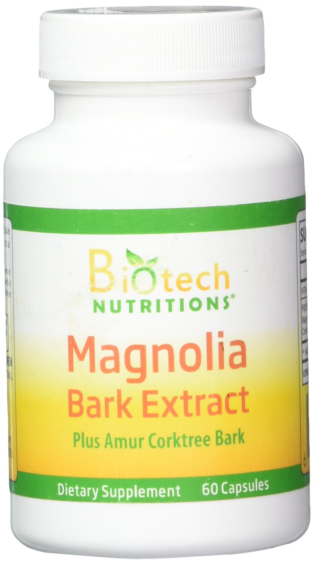 Biotech Nutritions Magnolia Bark Extract Plus Amur Corktree Capsules 60 Count