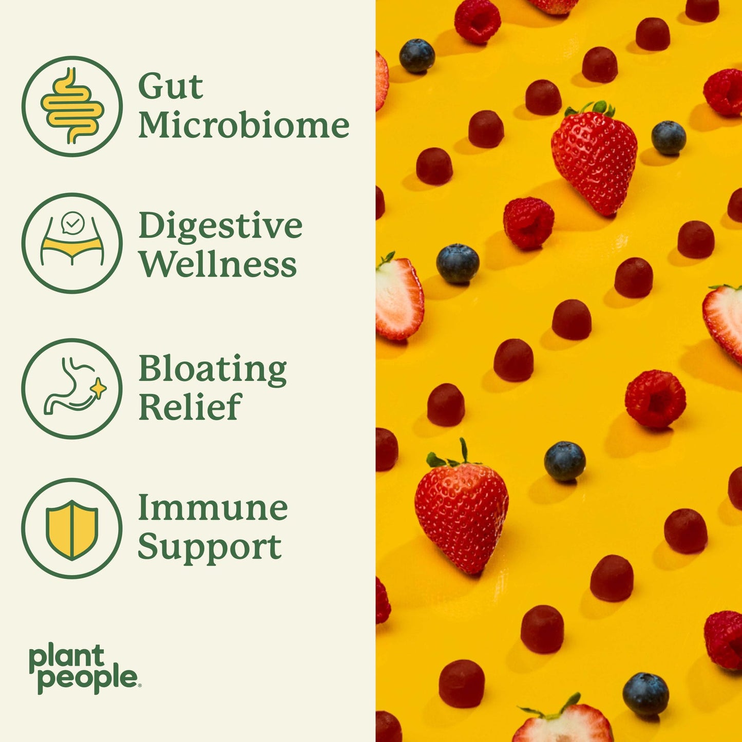 Plant People WonderBiome 2-in-1 Prebiotic + Probiotic Gummies, 60 Count