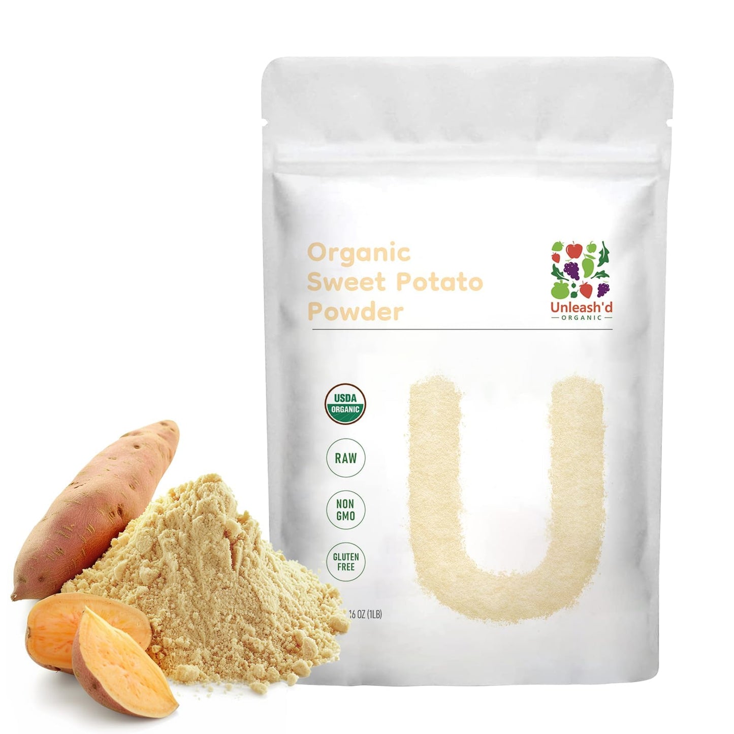 UNLEASH'D ORGANIC Sweet Potato Powder 16 oz