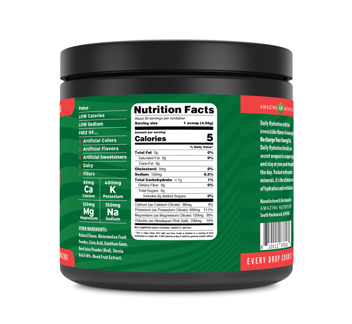 Amazing Nutrition Daily Hydration Electrolyte Powder 30 Servings