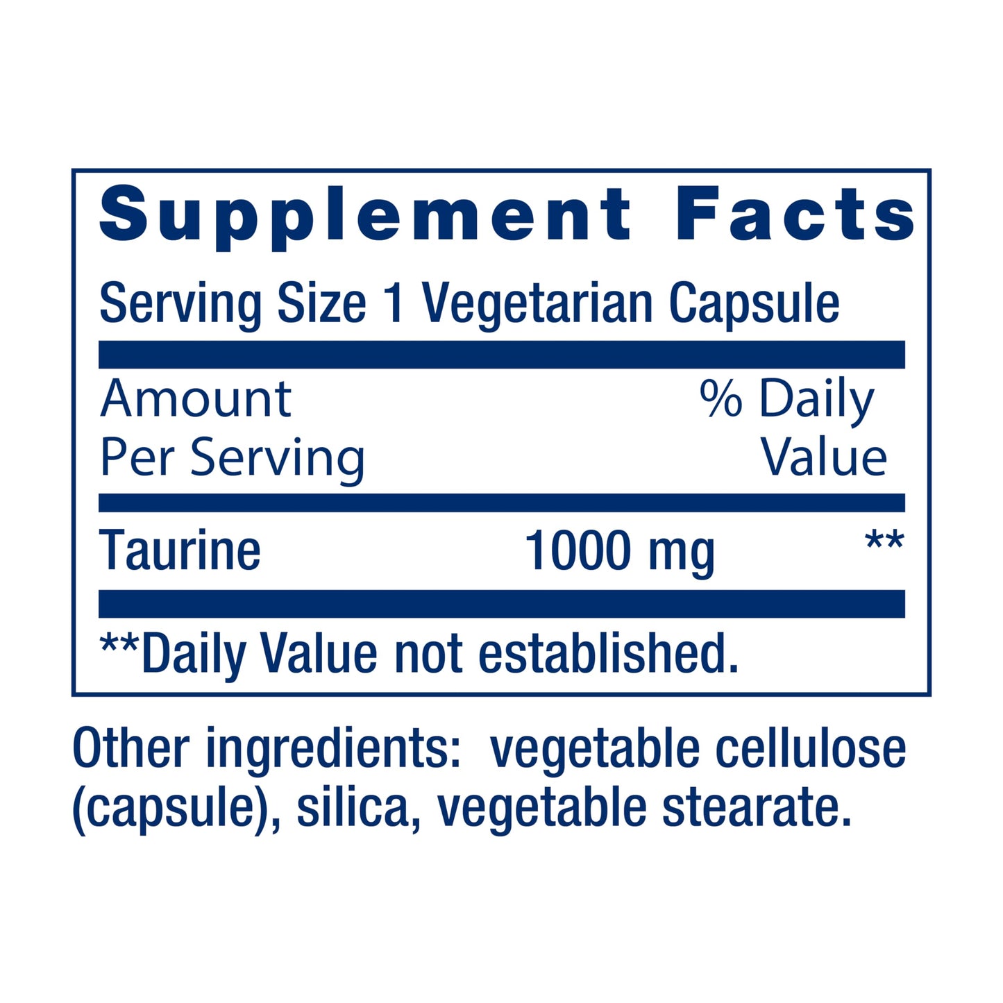 Life Extension Taurine Capsules 180 Capsules