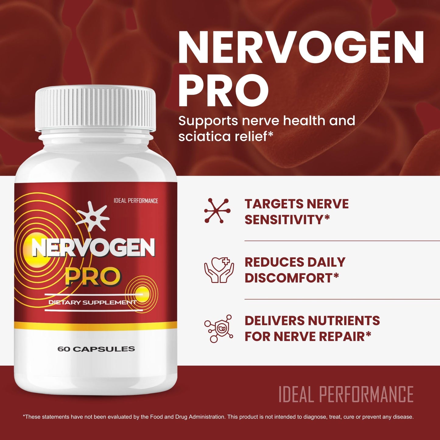 IDEAL PERFORMANCE Nervogen Pro Supplement Capsule 120 Capsules