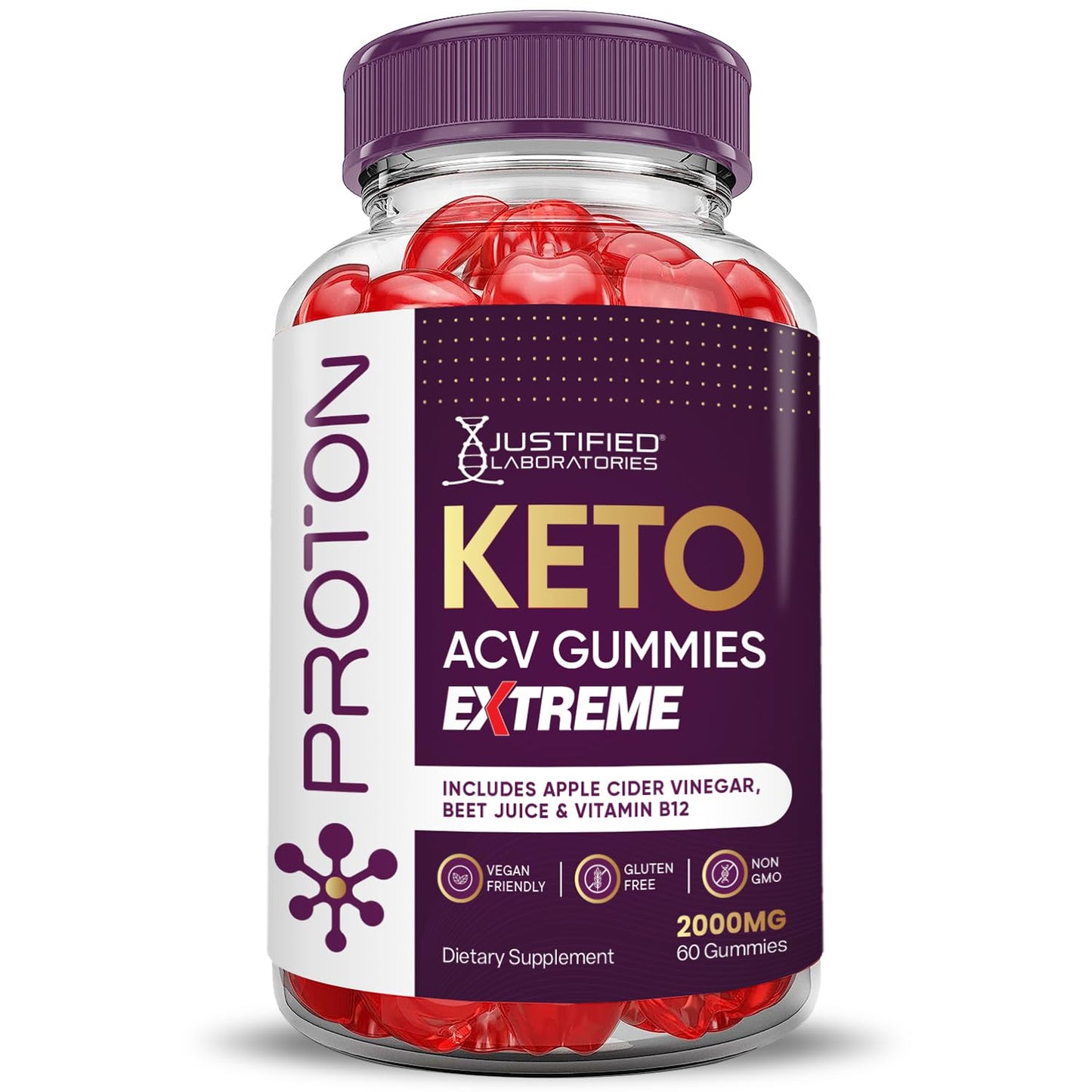 Justified Laboratories Proton Keto ACV Extreme (2000 mg) 120 Gummies