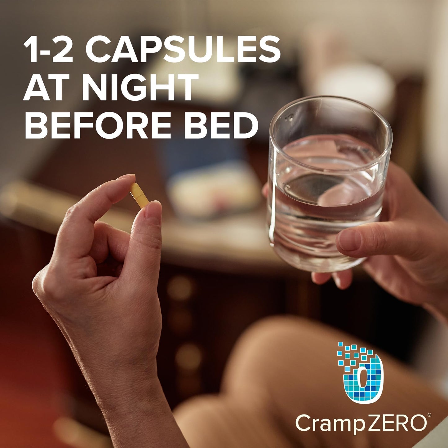 CrampZero Potassium Magnesium for Leg Cramps at Night 120 Capsules