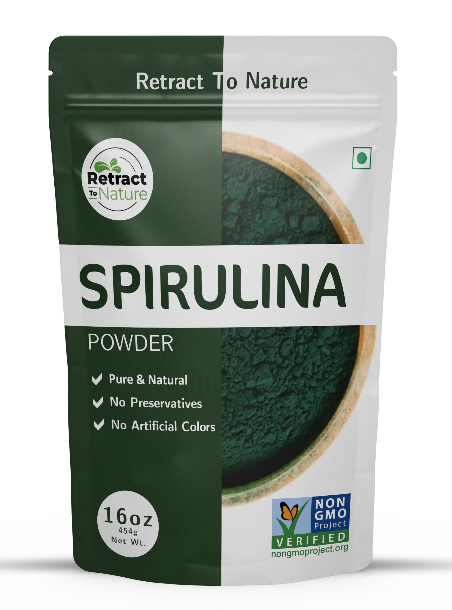 RETRACT TO NATURE Spirulina Powder 16 oz