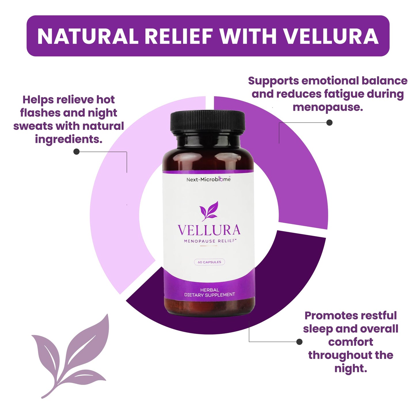 NEXT-MICROBIOME Vellura Menopause Relief, 60 Capsules