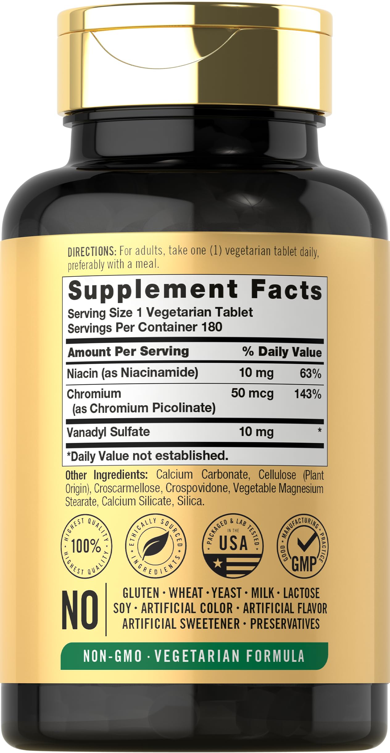 Carlyle Vanadyl Sulfate 10mg Tablets, 180 Count