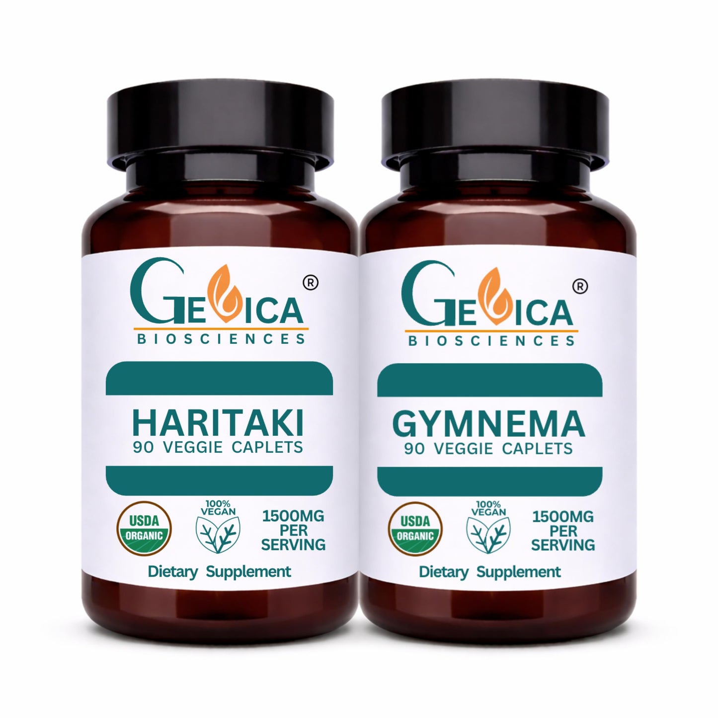 GeVica Biosciences Haritaki + Gymnema Bundle Caplets 180