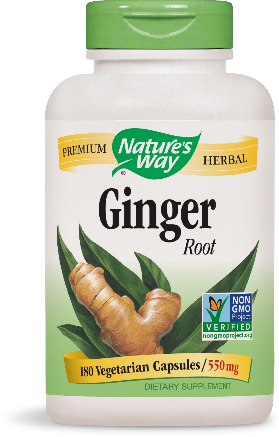 Nature's Way Ginger Root Premium 550 mg Capsules 180 Count