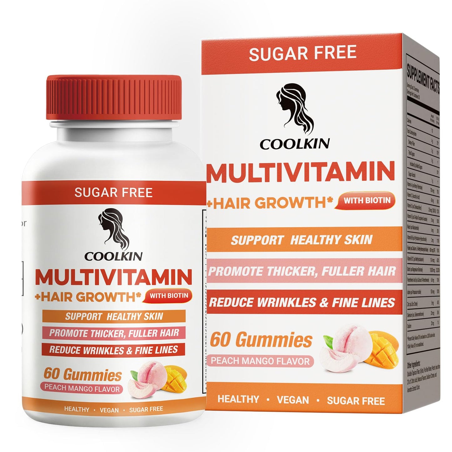 COOLKIN Multivitamin Hair Growth Gummies 60 Count