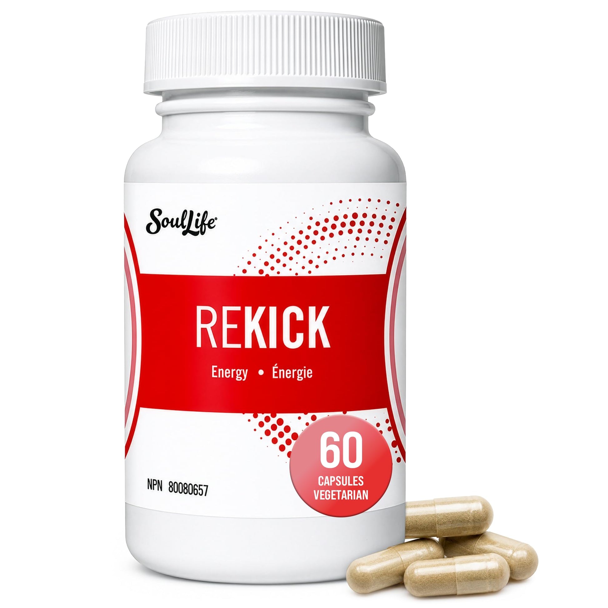 SoulLife REKICK Energy & Thyroid Support Capsules, 60 Count