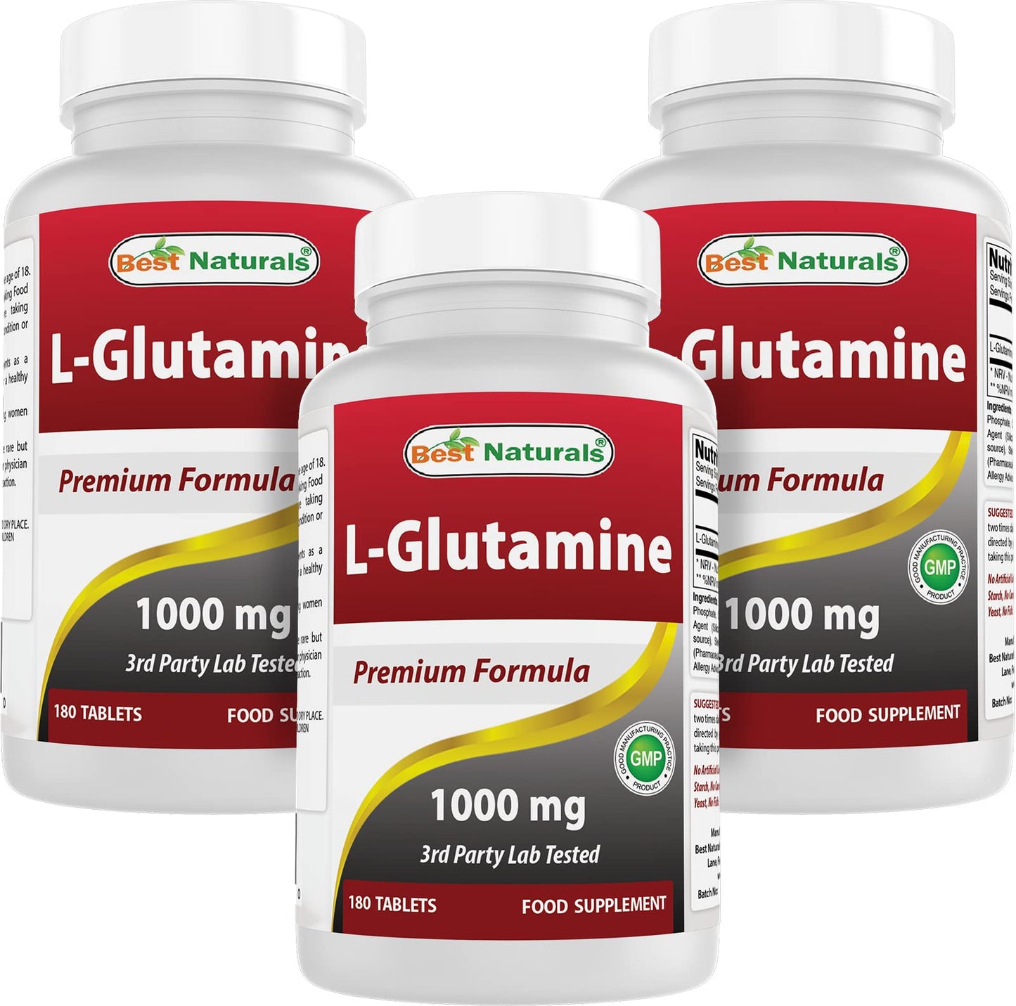 Best Naturals L-Glutamine 1000 mg 540 Tablets