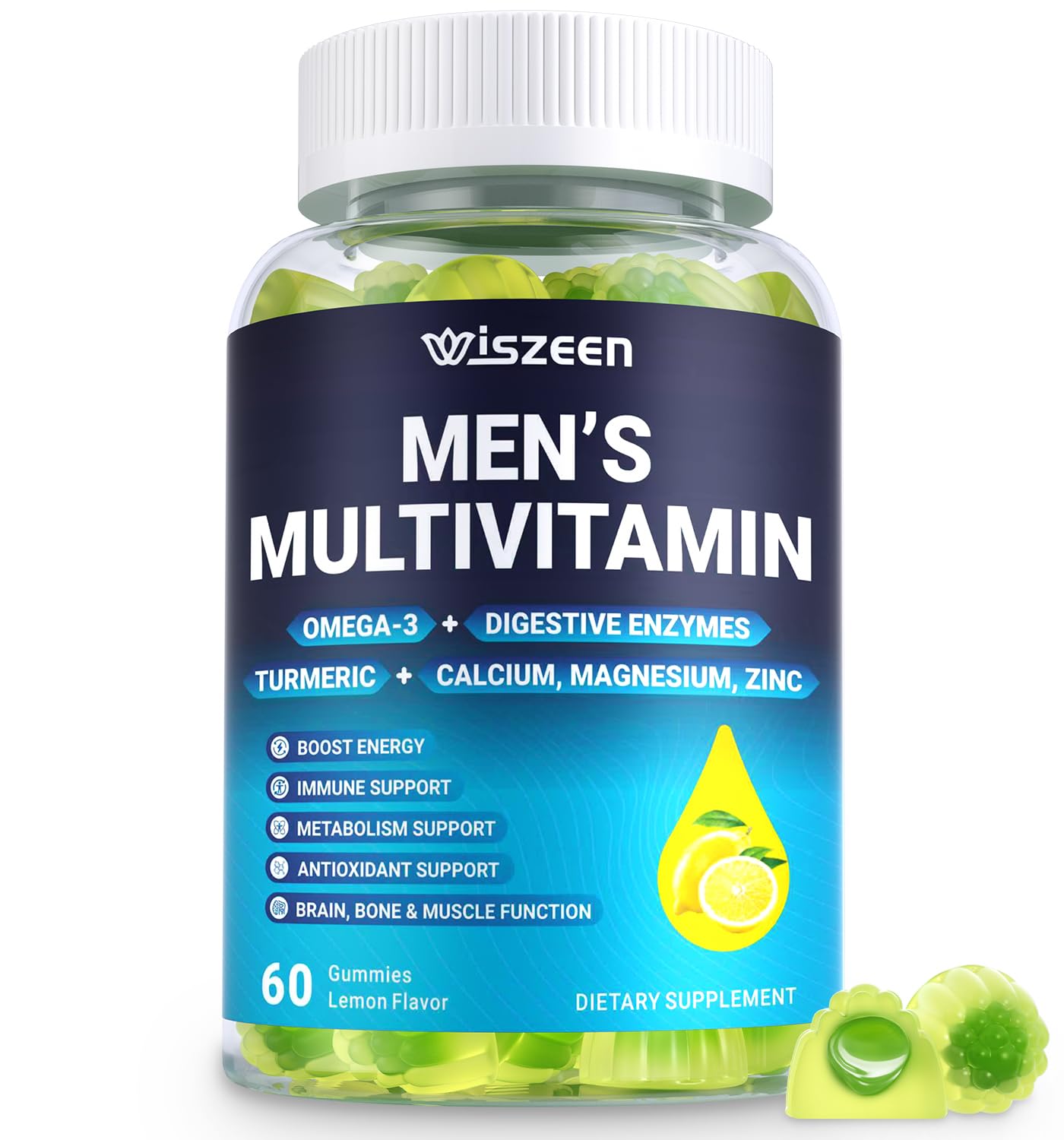 Wiszeen Mens Multivitamins Gummies 60 Count