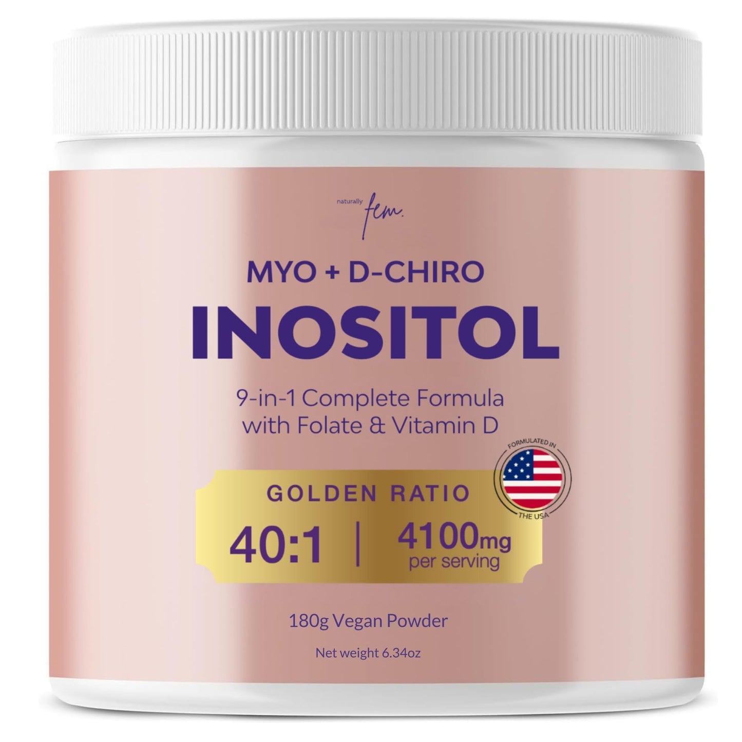 QSTA Myo-Inositol & D-Chiro Inositol Supplement Powder 6.34 oz