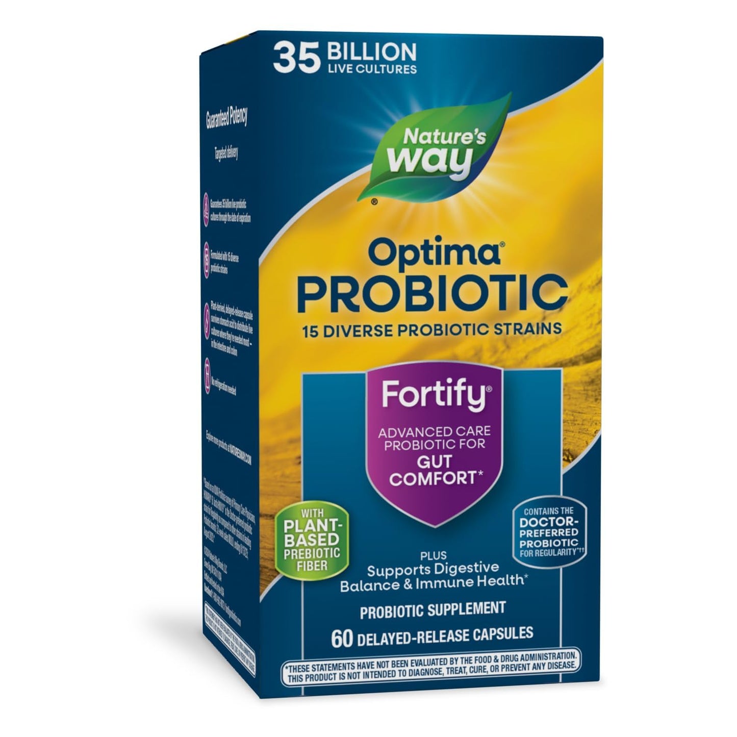 Nature's Way Fortify Optima Probiotic for Adults, 60 Capsules
