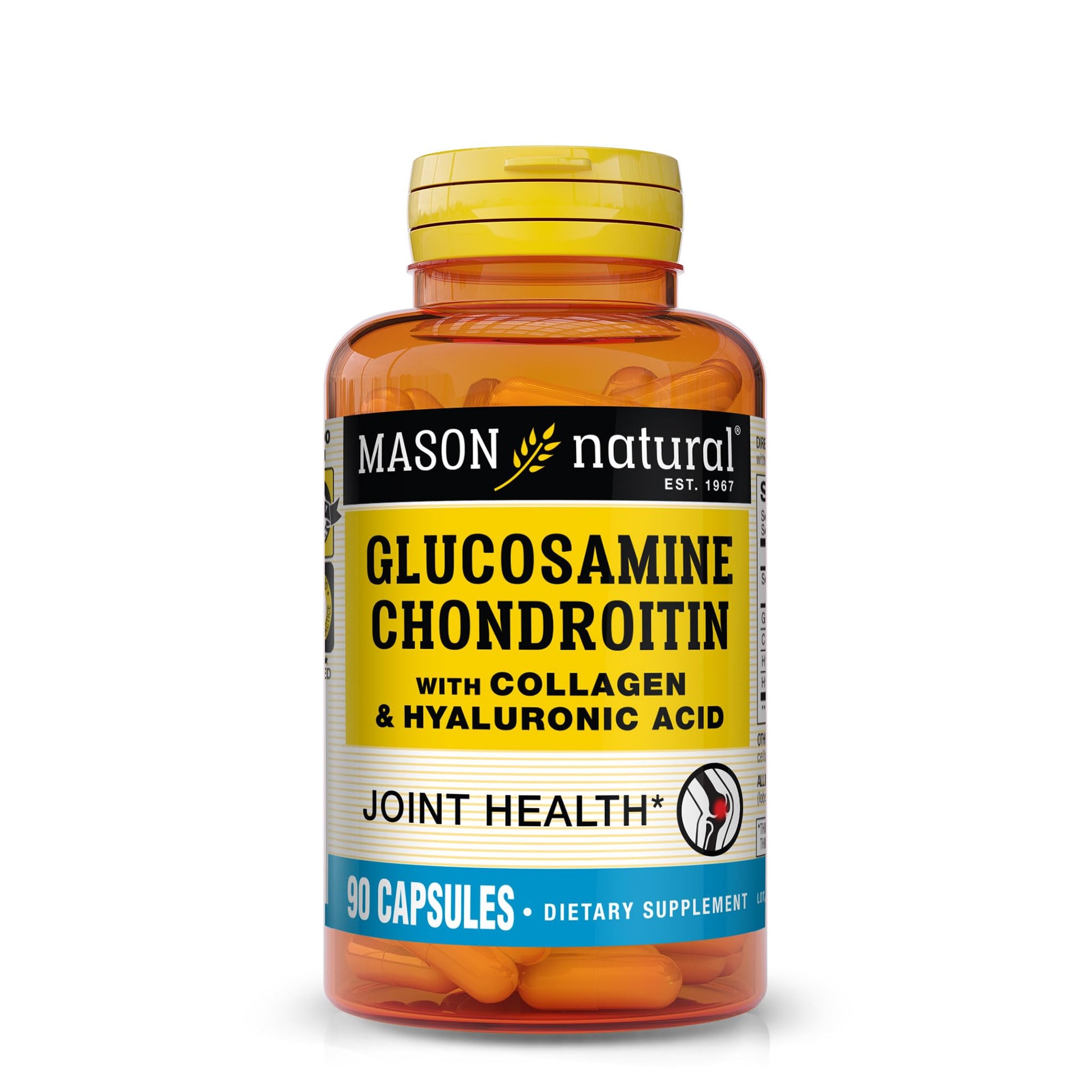 Mason Glucosamine Chondroitin with Collagen & Hyaluronic Acid Capsules, 90 Capsules